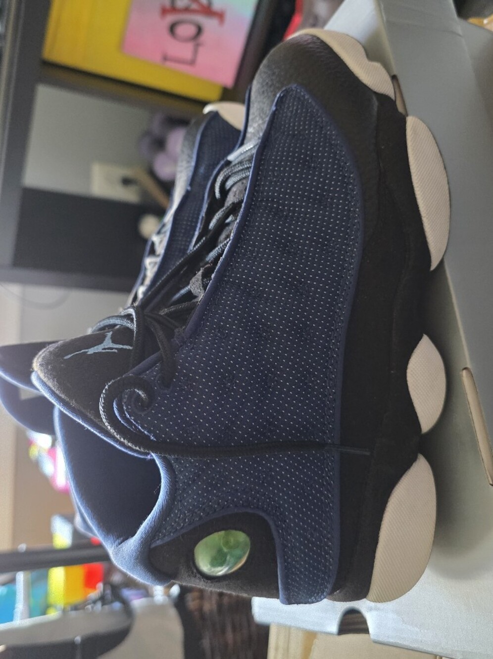 Jordan 13 Retro Men’s Sneakers in Navy, Black & White - Picture 3 of 7